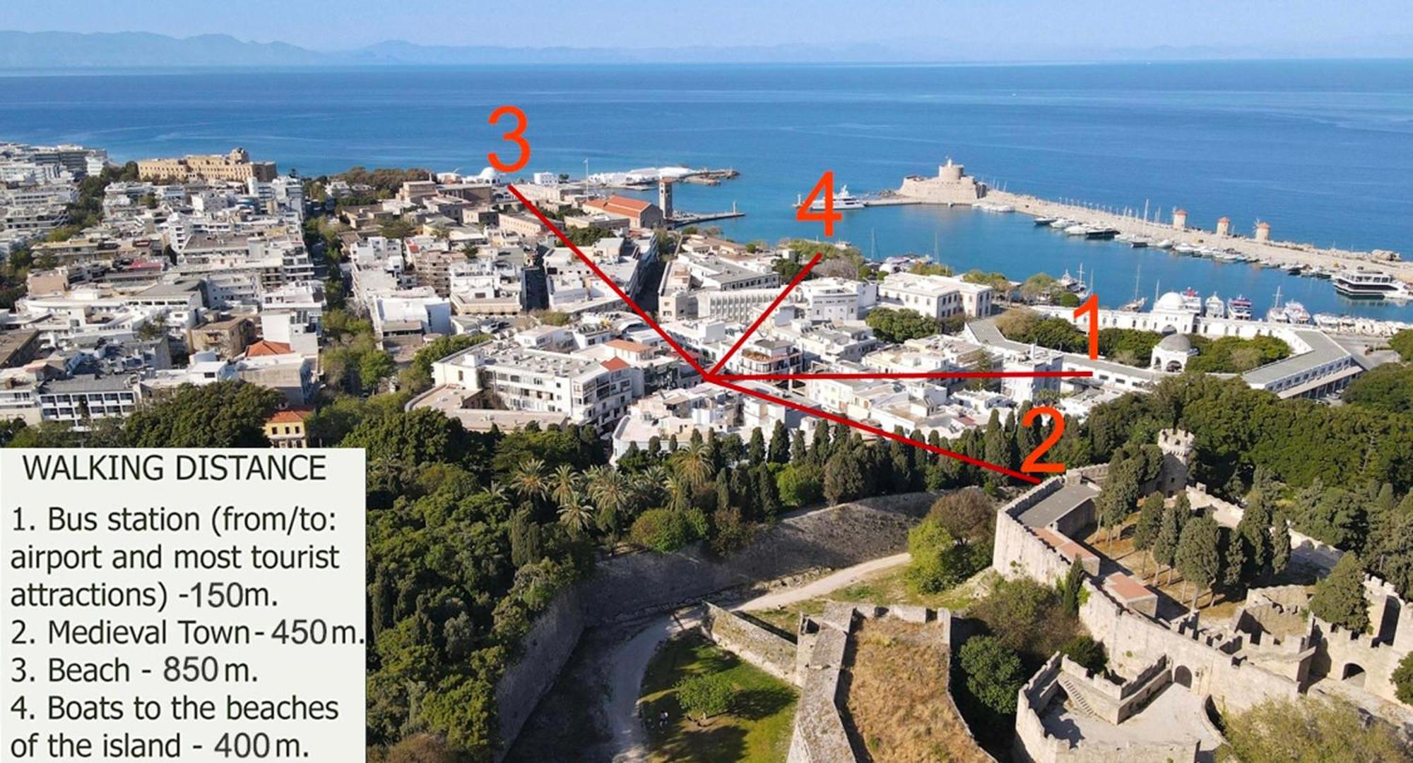 Mandraki City Center Apartments Rhodes City Bagian luar foto